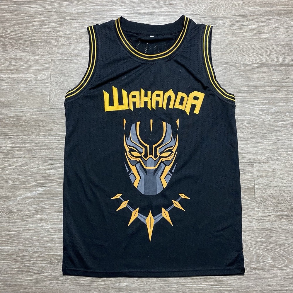 Black Panther Wakanda Killmonger #2 Mesh Basketball Jersey Men's M Black Tank